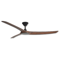 Hunter Pacific Aqua 3 IP66 70" DC Ceiling Fan Black with Koa Blades
