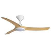 Hunter Pacific Aqua 3 IP66 52" DC Ceiling Fan with 18W CCT LED Light White & Oak