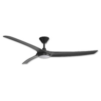 Hunter Pacific Aqua 3 IP66 70" DC Ceiling Fan with 18W CCT LED Light Black