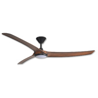 Hunter Pacific Aqua 3 IP66 70" DC Ceiling Fan with 18W CCT LED Light Black & Koa