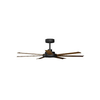 Calibo Alula Smart DC 60" Black Ceiling Fan with Koa Blades