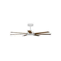 Calibo Alula Smart DC 60" White Ceiling Fan with Koa Blades