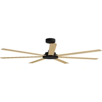 Calibo Alula Smart DC 80" Black Ceiling Fan with Bamboo Blades