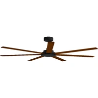 Calibo Alula Smart DC 80" Black Ceiling Fan with Koa Blades