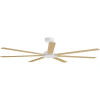 Calibo Alula Smart DC 80" White Ceiling Fan with Bamboo Blades