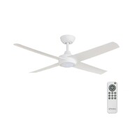 ThreeSixty Ambience 52 Inch DC Ceiling Fan Matte White with 17W LED Light