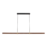 Calibo Aquila 2000mm Natural Timber LED Linear Pendant Walnut
