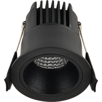 Haneco Artura 5W 2700K Low Glare LED Downlight Black