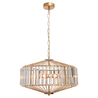 Cougar Lighting Arzano 5 Light Crystal Pendant Light Gold