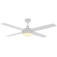 AeroDc Airborne Ascot Ceiling Fan 52" with Light WH