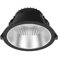 Haneco Astral 10W Tri-Colour Low Glare LED Downlight Black
