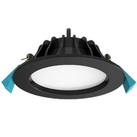 Haneco Aurora 10W Tri-Colour LED Downlight Black