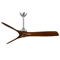 Minka Aire Aviation 60" DC Ceiling Fan Brushed Nickel/Distressed Koa
