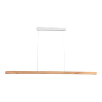 Calibo Avocent 1500mm 24W CCT Timber Linear LED Pendant Ash & White