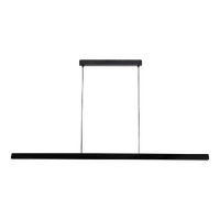 Calibo Avocent 2000mm 32W CCT Timber Linear LED Pendant Black Ash & Black