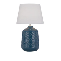 Telbix Baci Blue and White Ceramic Table Lamp
