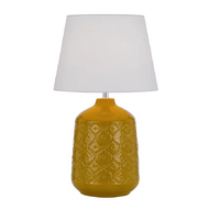 Telbix Baci Butterscotch and White Ceramic Table Lamp