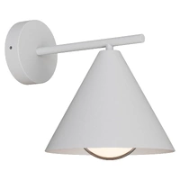 Calibo Becard White E27 Cone Long Arm Exterior Wall Light