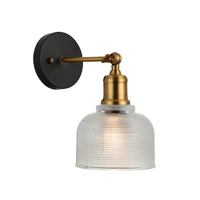 CLA Bell Dome Clear Segmented Glass Wall Light