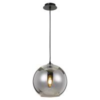 Telbix Bondi 30cm Black and Smoke Glass Pendant Light