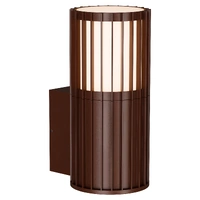 Calibo Bright Rust 5W Tri Colour LED Ribbed Exterior Wall Light