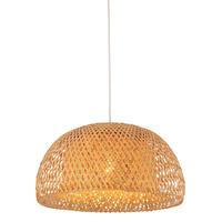 CLA Canasta Large Natural Bamboo Dome Pendant Light