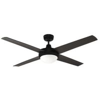 Fanco Urban 2 52" Indoor/Outdoor Ceiling Fan With Light Black