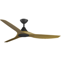 Calibo CloudFan 60" Smart DC Ceiling Fan Black with Teak Blades