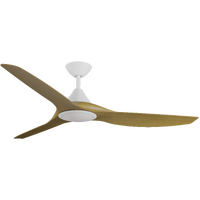 Calibo CloudFan 60" Smart DC Fan with 20W CCT LED Light White/Teak