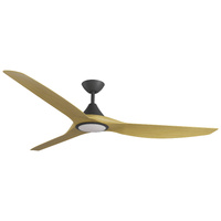 Calibo Cloudfan Smart DC 72" Black with Bamboo Blades & Light