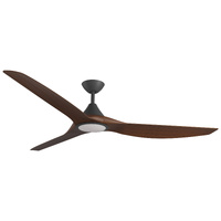 Calibo Cloudfan Smart DC 72" Black with Koa Blades & Light