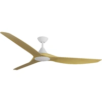 Calibo Cloudfan Smart DC 72" White with Bamboo Blades & Light