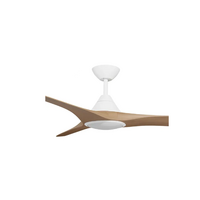 Calibo Cloudfan Smart DC 72" White with Teak Blades & Light