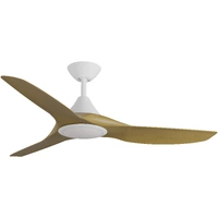 Calibo Cloudfan Smart DC 72" White with Teak Blades & Light