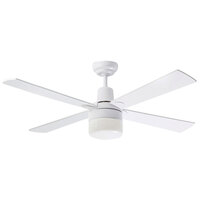 Martec Four Seasons Alpha Ceiling Fan White with Clipper Light
