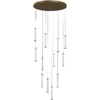 Calibo Charm 12 Light Cluster LED Pendant Brass