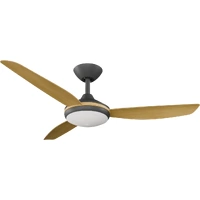 Calibo Condor 48" DC Smart Ceiling Fan with LED Light and Remote Control Black/Bamboo