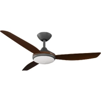 Calibo Condor 48" DC Smart Ceiling Fan with LED Light and Remote Control Black/Koa