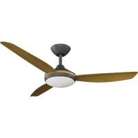 Calibo Condor 48" DC Smart Ceiling Fan with LED Light and Remote Control Black/Teak