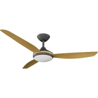 Calibo Condor 52" DC Smart Ceiling Fan with LED Light and Remote Control Black/Bamboo