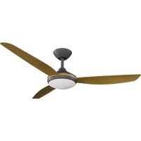 Calibo Condor 52" DC Smart Ceiling Fan with LED Light and Remote Control Black/Teak