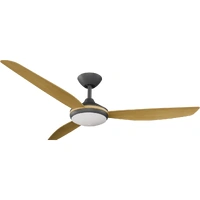 Calibo Condor 56" DC Smart Ceiling Fan with LED Light and Remote Control Black/Bamboo
