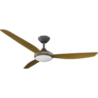Calibo Condor 56" DC Smart Ceiling Fan with LED Light and Remote Control Black/Teak