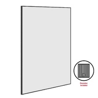 Ablaze Carson CS9075BD Rectangular Black Framed Mirror 750 x 900mm with Demister