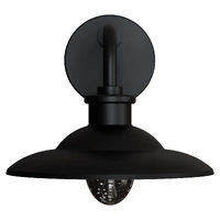 Calibo Cuscus Black 5W Tri Colour LED Seeded Glass Exterior Wall Light