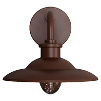 Calibo Cuscus Rust 5W Tri Colour LED Seeded Glass Exterior Wall Light