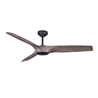 Iconic DC-3 52" DC Ceiling Fan Matt Black/Teak