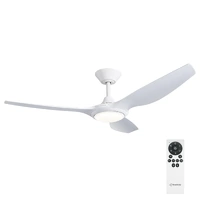 ThreeSixty Delta 56 Inch DC Ceiling Fan Matte White with 18W LED Light