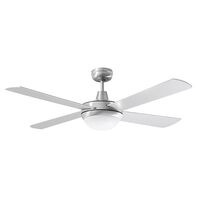 Martec Lifestyle Ceiling Fan with 2 x E27 Light Brushed Aluminium