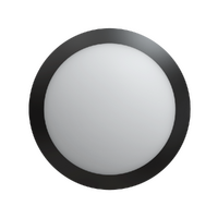 Haneco Dawn Hero LED Bulkhead Round Black Emergency Version with Motion Sensor